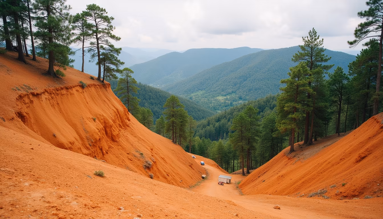 Red ridges of the spot, an early stop in a one-week pai itinerary (illustration)