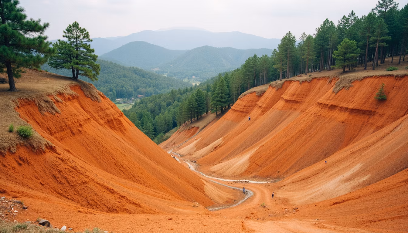 Narrow eroded ridges of the spot, a southern stop compared with the spot Pai (illustration)