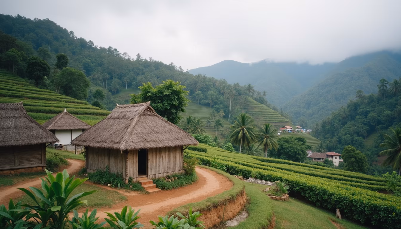 the spot tea terraces and lake, a northern stop to pair with a lod cave Pai day trip (illustration)