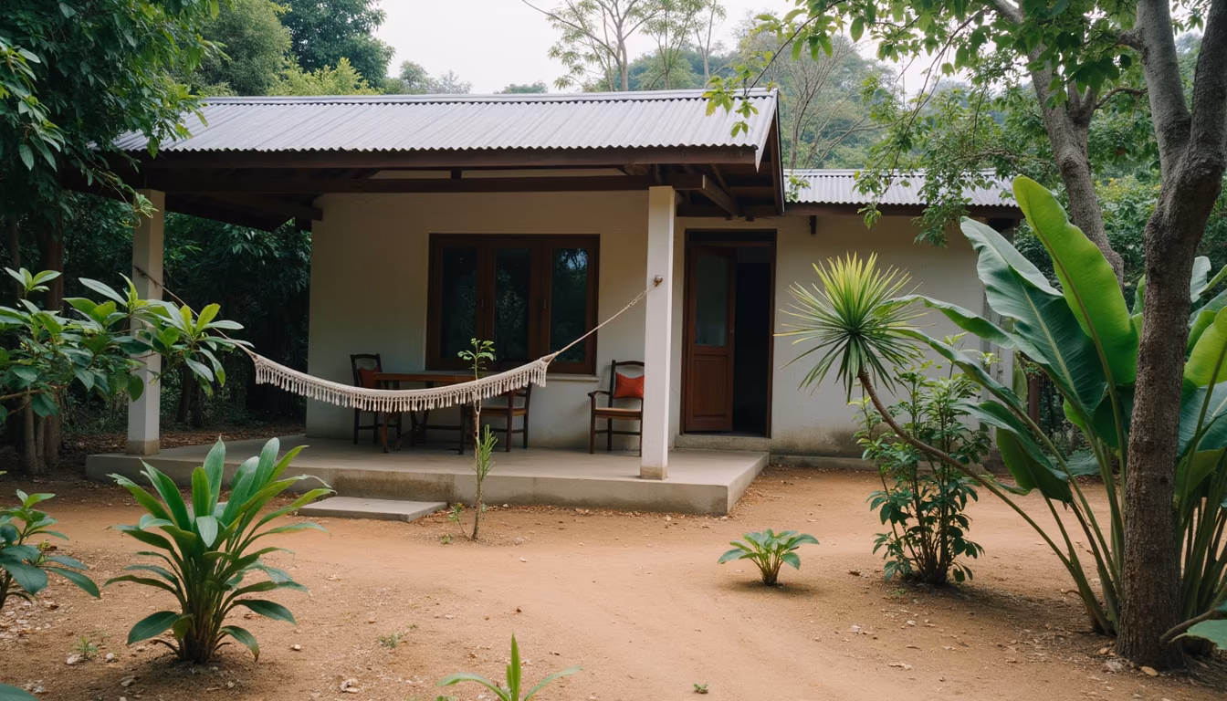 Traveller relaxing by the river during a warm March afternoon in Pai (illustration)